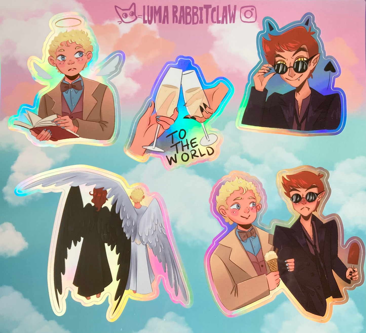 Ineffable Husbands Holographic sticker sheet