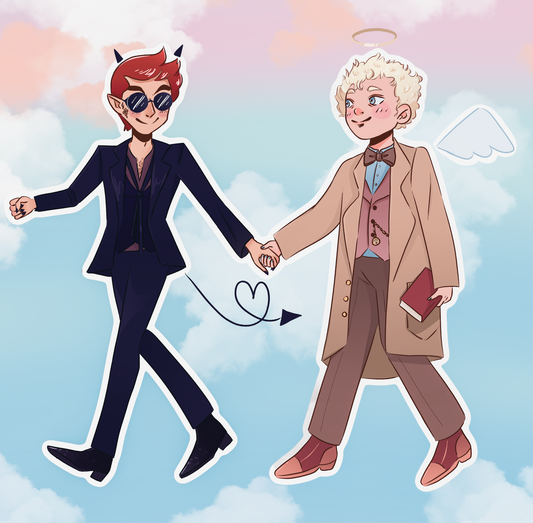 Good Omens Crowley & Aziraphale acrylic charm