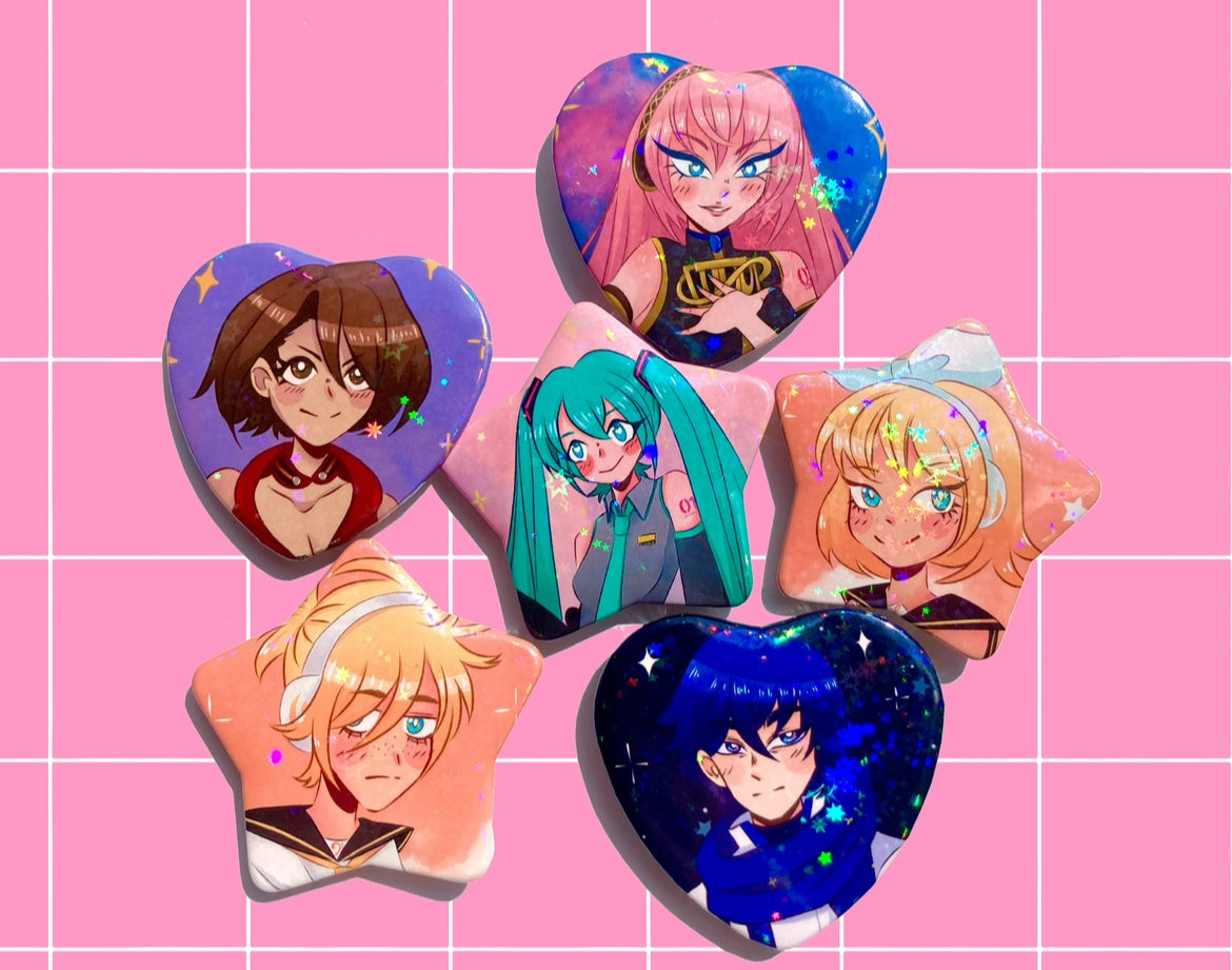 Vocaloid Holographic Badges 🌈