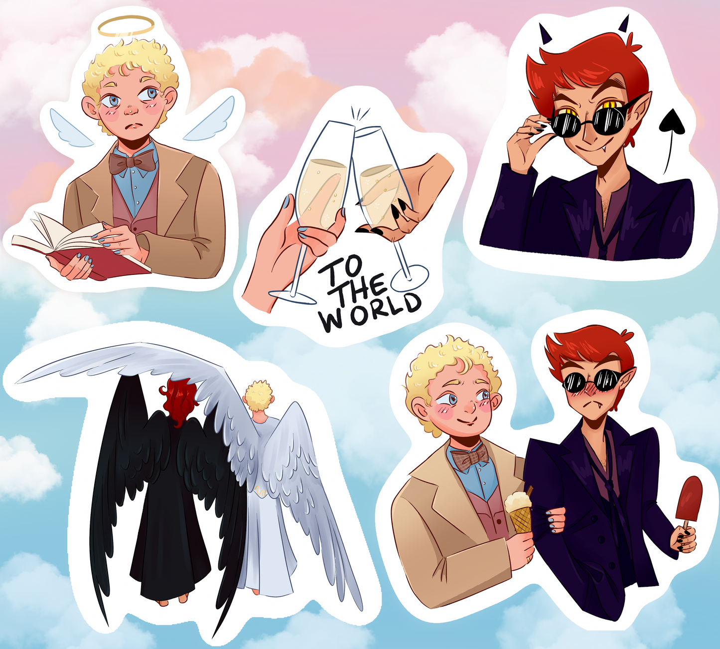 Ineffable Husbands Holographic sticker sheet