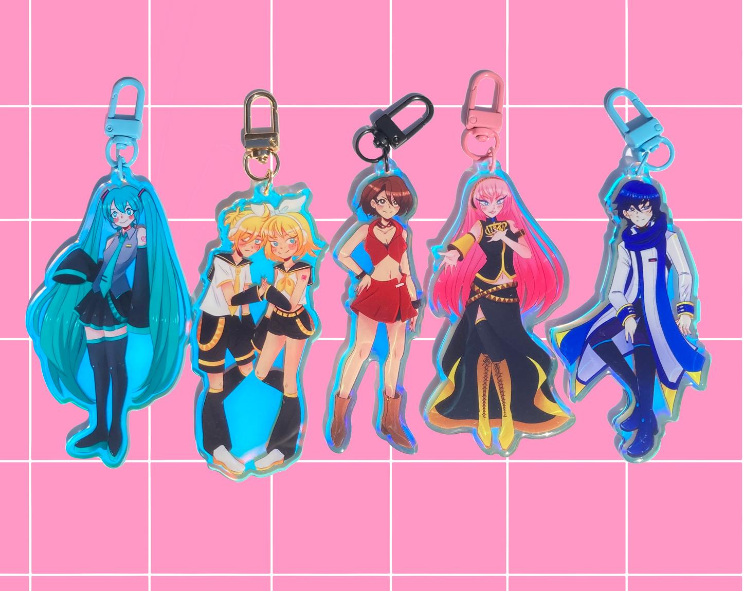 Vocaloid acrylic rainbow charms 🌈