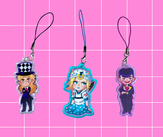 JJBA phone charms/ keyring 💙